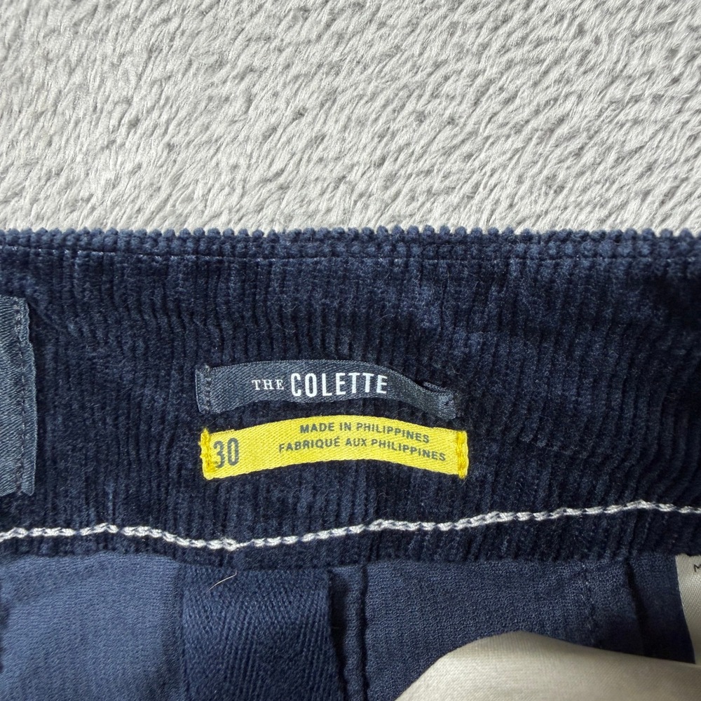Maeve Anthropologie The Colette Pants Women 30 Navy Blue Corduroy Wide Leg - Picture 6 of 11